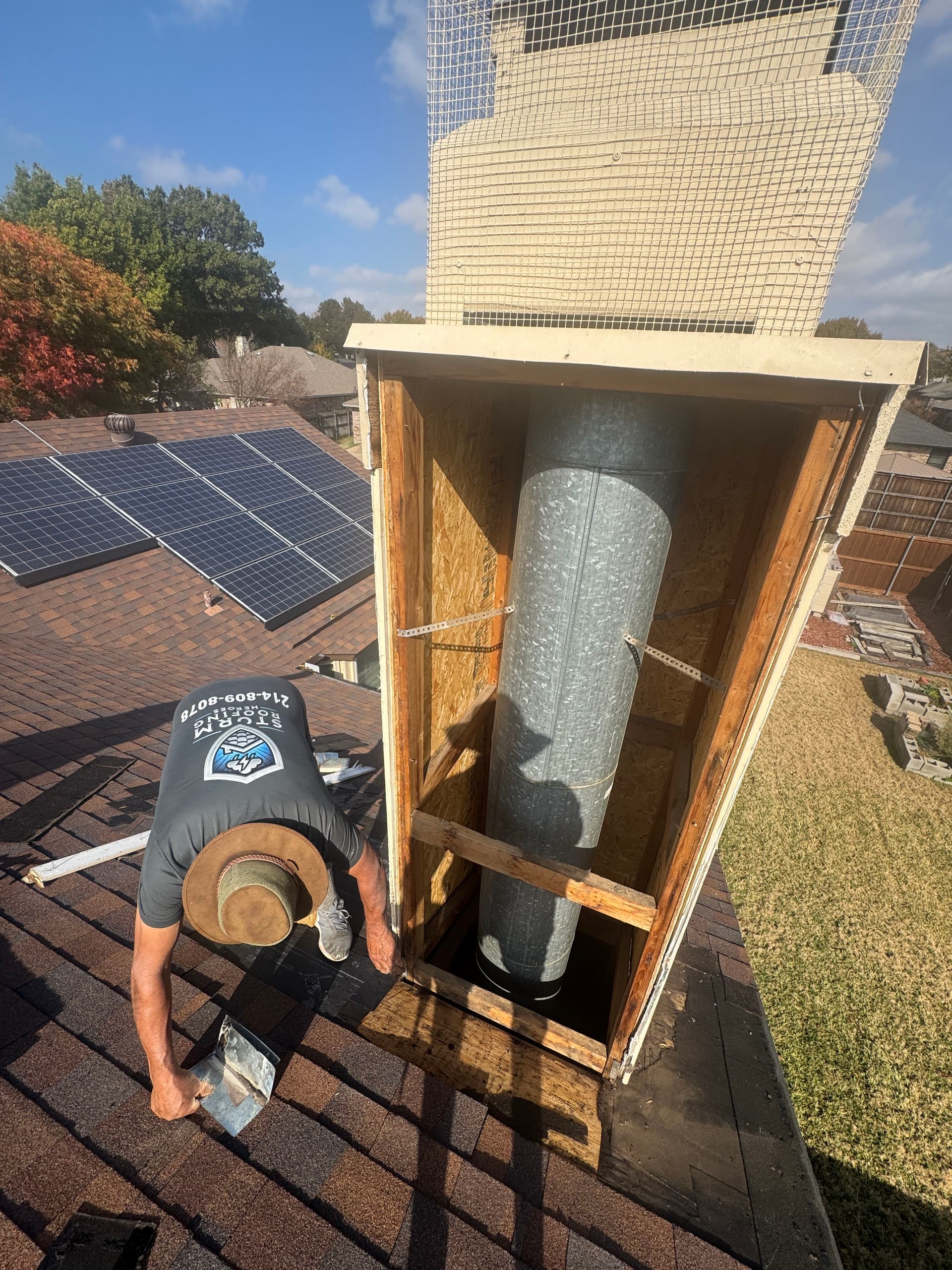 Chimney Reflashing Success in Plano image