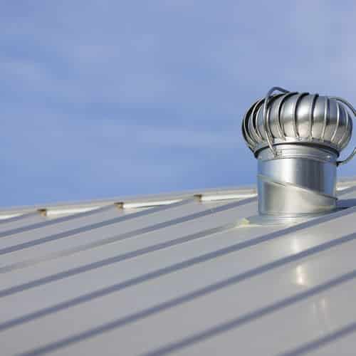 A standing seam metal roof
