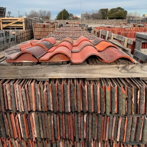 Samples of tile roofing