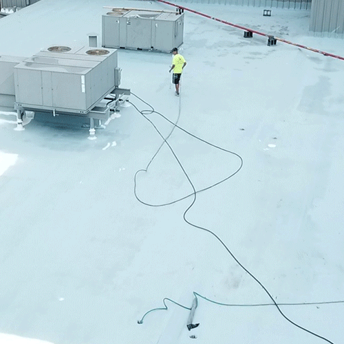 Contractors use acrylic coating.