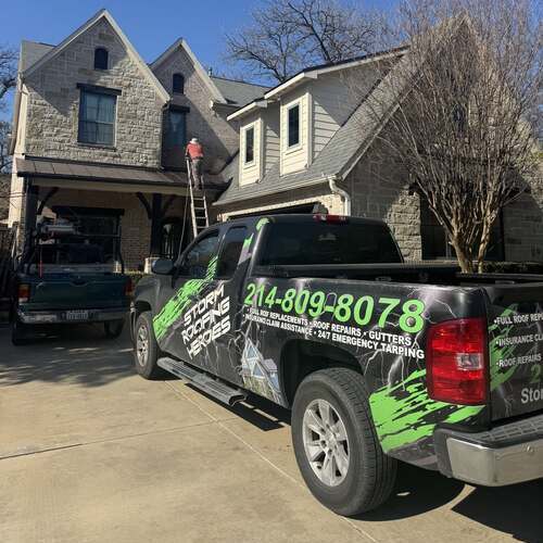 Storm Heroes Roofing truck